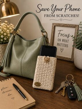 Crochet I PhoneSleeve
 with Button Closure